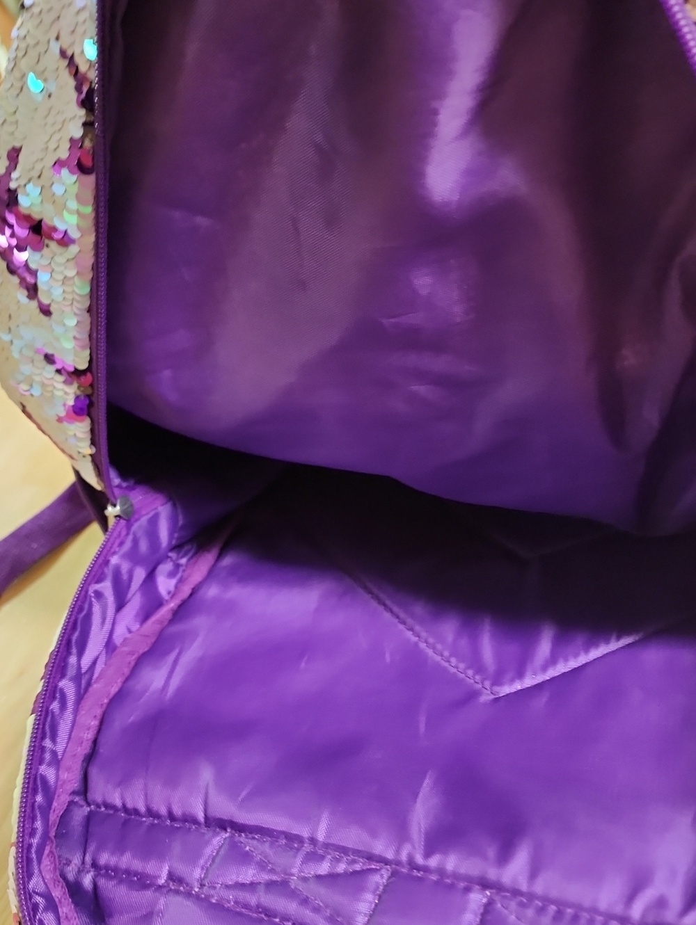 Accessory Innovations Kids Purple Reversible Sequin Star Backpack & Lunchbox Set - Picture 6 of 16